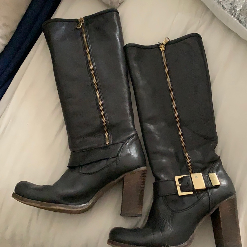 ❌NOT FOR SALE ANYMORE❌Black long leather boots🖤